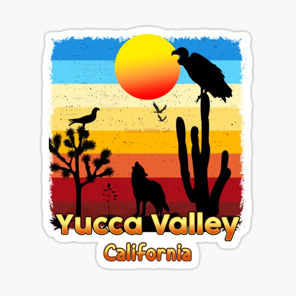 Item preview, Yucca Valley California CA Sunset Coyote  Vulture Cactus Desert Californian designed and sold by Cuatrocaminos.