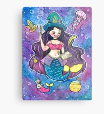 Witchy Mermaid Metal Print