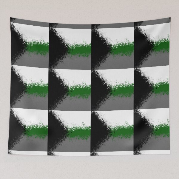 Item preview, Demiromantic demiro aromantic aro pride flag designed and sold by Spell-the-Bee.