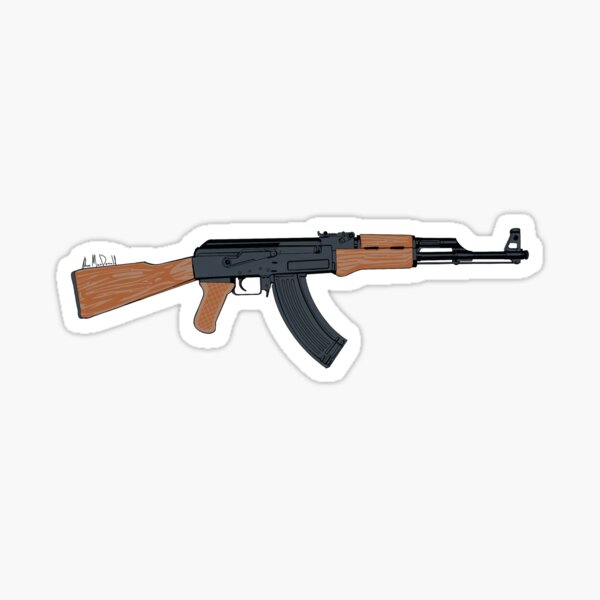 Vista previa del artículo con la obra «AK-47, rifle Kalashnikov», diseñado y vendido por Macddesign.