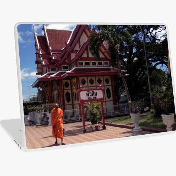 Monk At Hua Hin Station Laptop Skin