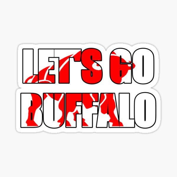 let's go buffalo Sticker for Sale by NovaTees