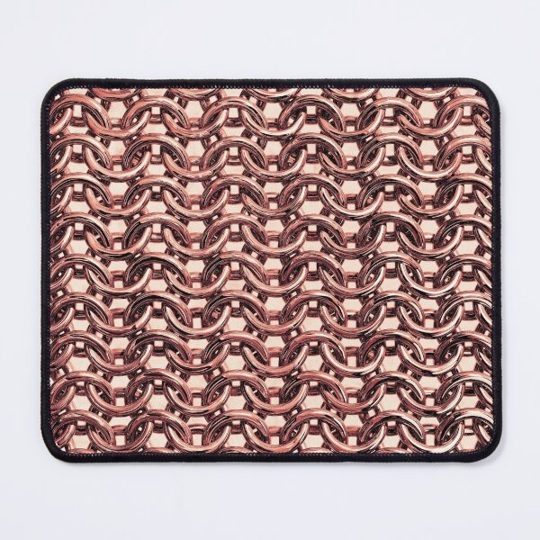 Item preview, rose gold chain mail pink metal armor metallic look designed and sold by Fashionmonger.