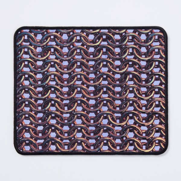 Item preview, purple anodized titanium chain mail metal armour look designed and sold by Fashionmonger.