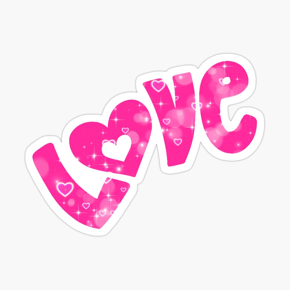 Small Hot Pink Heart Stickers 1/2 Wide