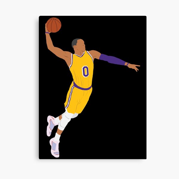 Russell Westbrook 0 Los Angeles Lakers Black Mamba Jersey Canvas Print for  Sale by Basketball For Life