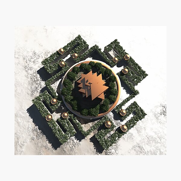 Copper Sri Yantra / Maha Meru Photographic Print