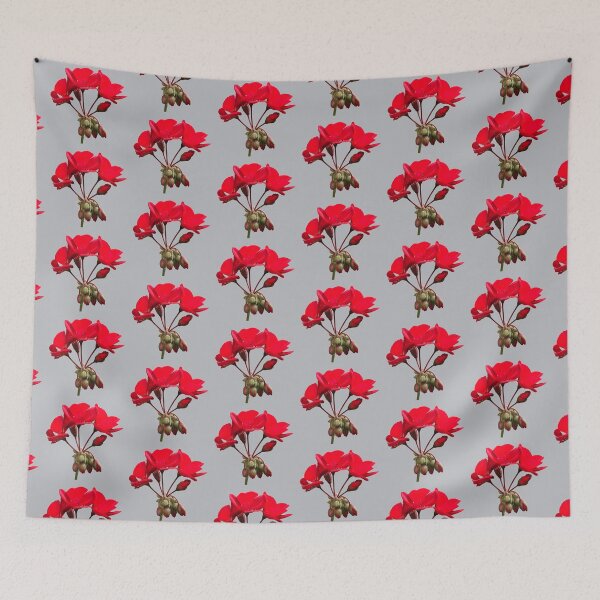 Item preview, Red Geranium Flower with Buds designed and sold by KathyLav.