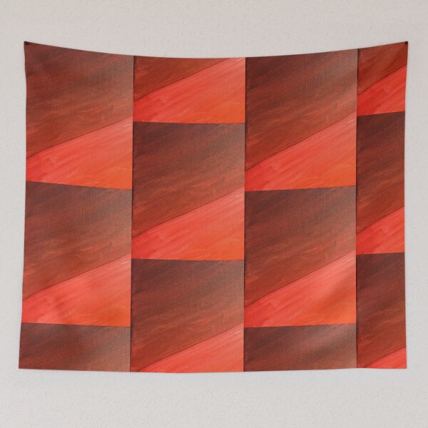 Item preview, Orange Red Brown Diagonal Painting designed and sold by DrQuarzZz.