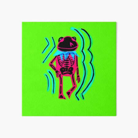 Frog Skeleton Art Board Print