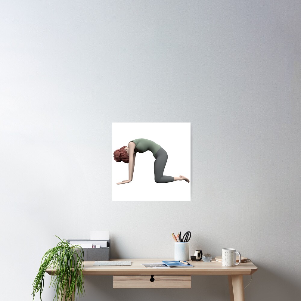 Poster « Yoga - La pose du Chat»