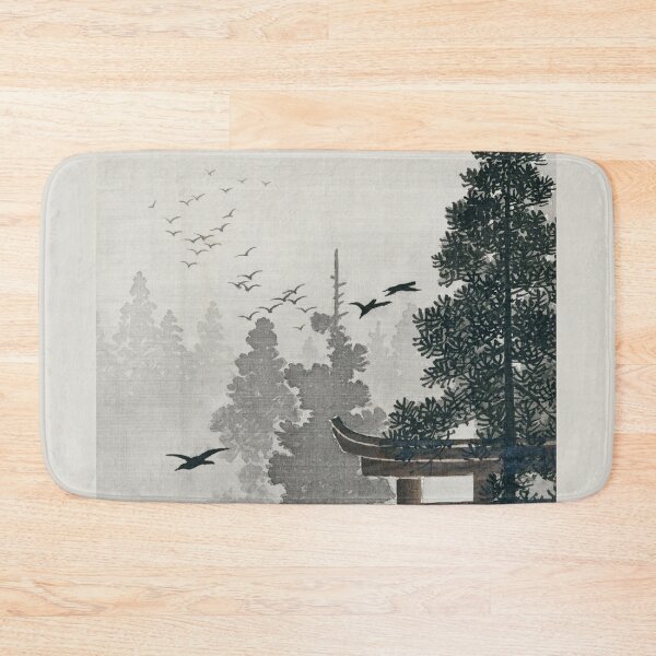 Item preview, Flock of birds and a torii gate in a pine tree forest (1877-1945) by Ohara Koson designed and sold by CristalleLisa.