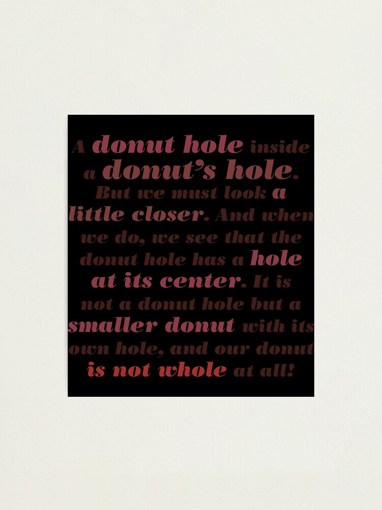 "Full Quote A Donut Hole Within A Donut'S Hole, Knives Out Sticker