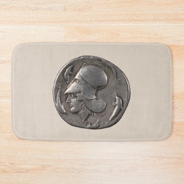 Item preview, Stater with the head of Athena and dolphins (on cream) designed and sold by DotorEaon.