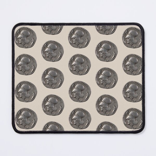 Item preview, Stater with the head of Athena and dolphins (alt) (on cream) designed and sold by DotorEaon.