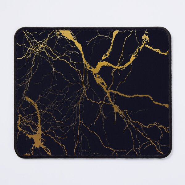 black and gold marble pattern Mouse Pad