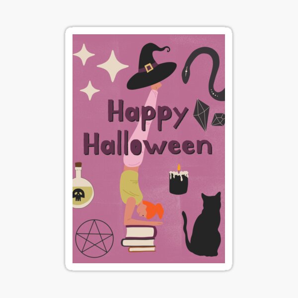 9 in. Halloween Witch in a Yoga Pose Tabletop Decoration main image 1