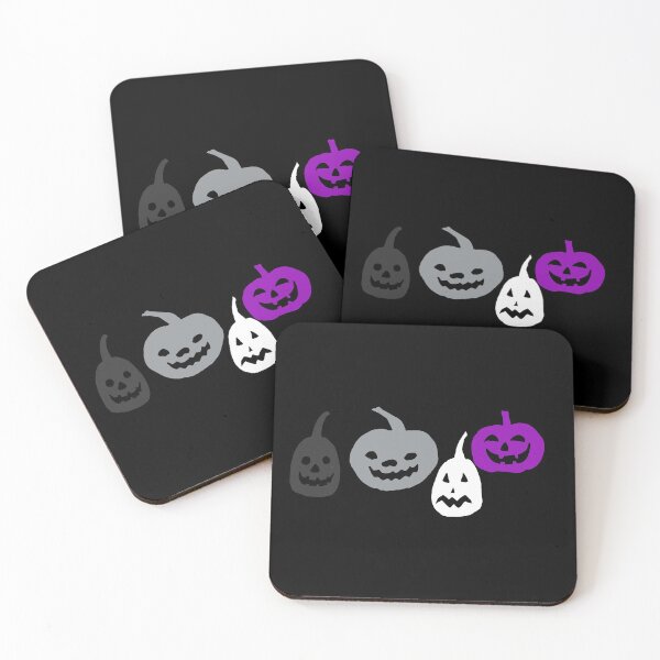 Item preview, Ace Jack-o-Lanterns Halloween. Asexual Pride designed and sold by Subtle Pride Shop.