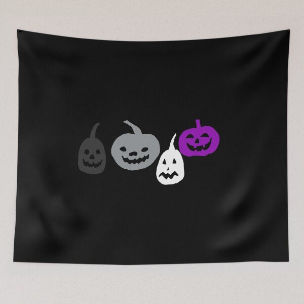 Item preview, Ace Jack-o-Lanterns Halloween. Asexual Pride designed and sold by Subtle Pride Shop.