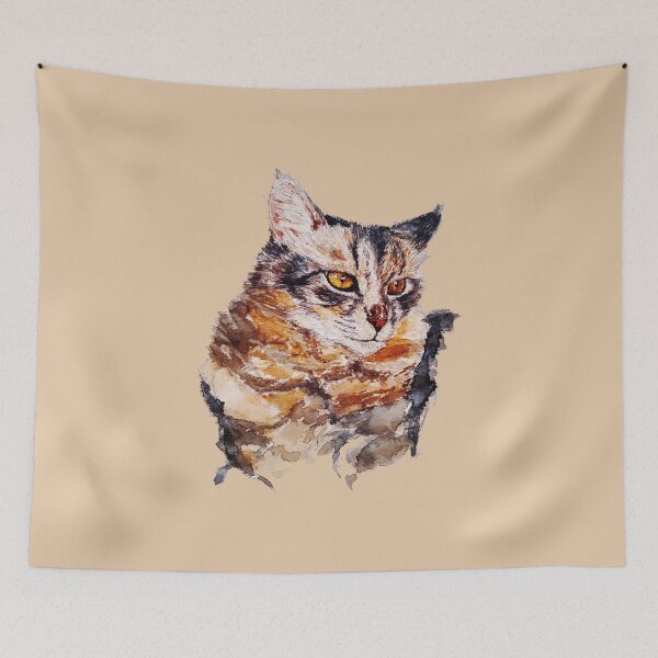 Item preview, Cat Watercolor Artwork Painting (Asher) designed and sold by arientss.