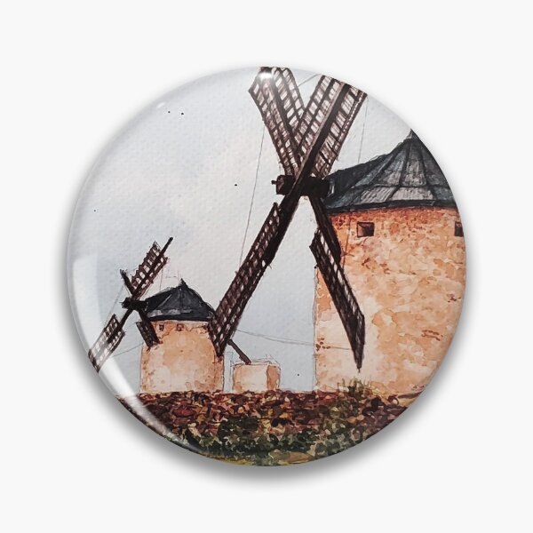 Item preview, Spanish Windmills Watercolor Artwork - Don Quixote designed and sold by arientss.