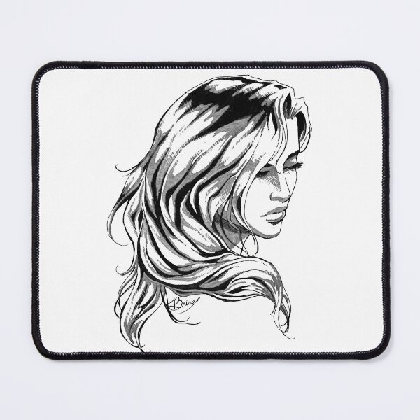 Item preview, Hair Swept over Shoulder in Gray designed and sold by Brina Williamson.