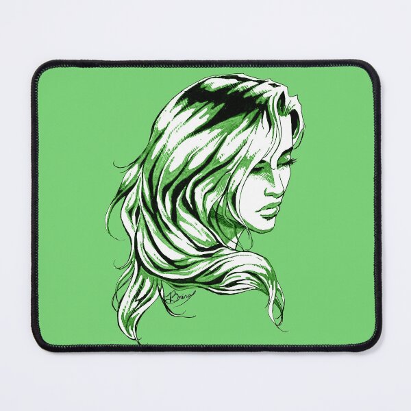 Item preview, Hair Swept over Shoulder in Green designed and sold by Brina Williamson.