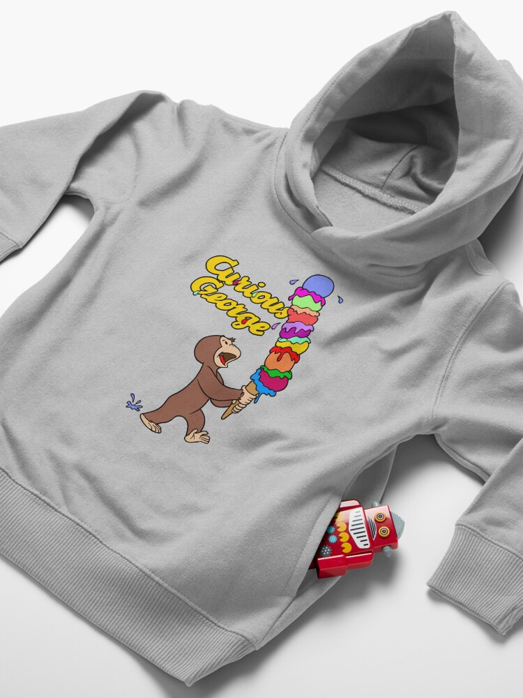 Alternate view of Curious George Has An Ice Cream Treat Toddler Pullover Hoodie