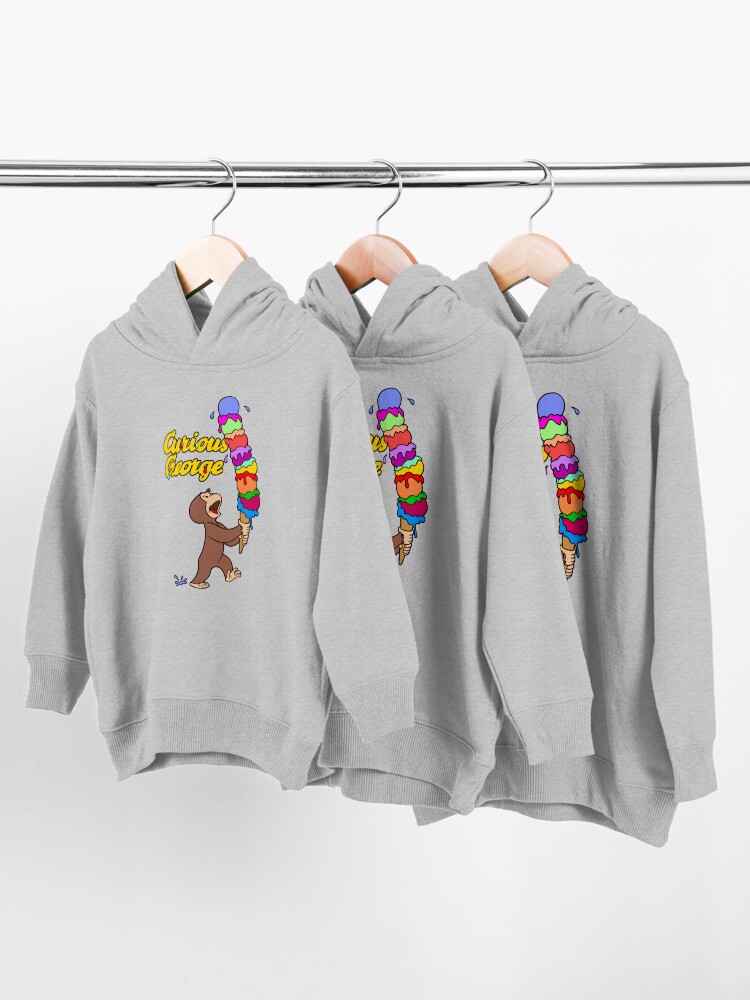 Alternate view of Curious George Has An Ice Cream Treat Toddler Pullover Hoodie