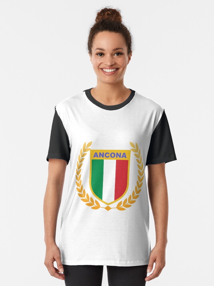 Thumbnail 2 of 5, Graphic T-Shirt, Ancona Italia Italy designed and sold by ItaliaStore.