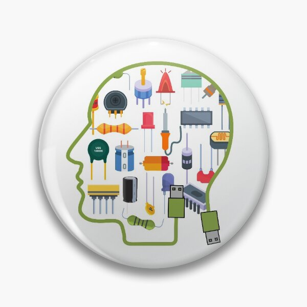 Item preview, Electronic man- Electrical Electronic Components in Human Head designed and sold by EngineersArt.