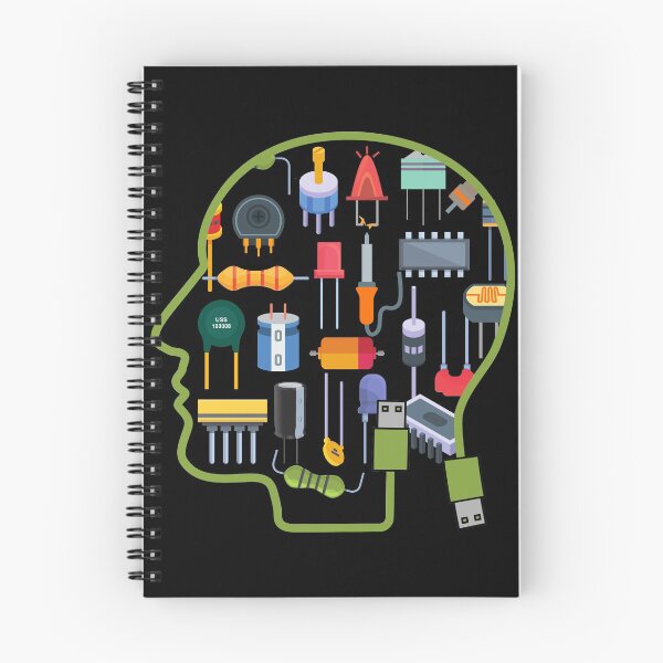 Item preview, Electronic man- Electrical Electronic Components in Human Head designed and sold by EngineersArt.