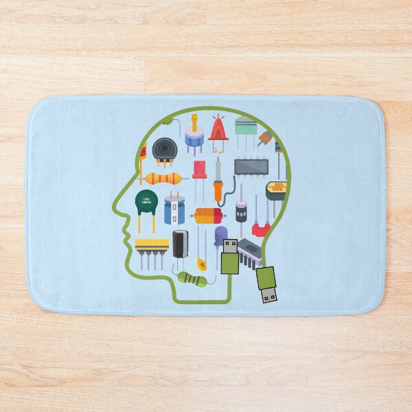 Item preview, Electronic man- Electrical Electronic Components in Human Head designed and sold by EngineersArt.
