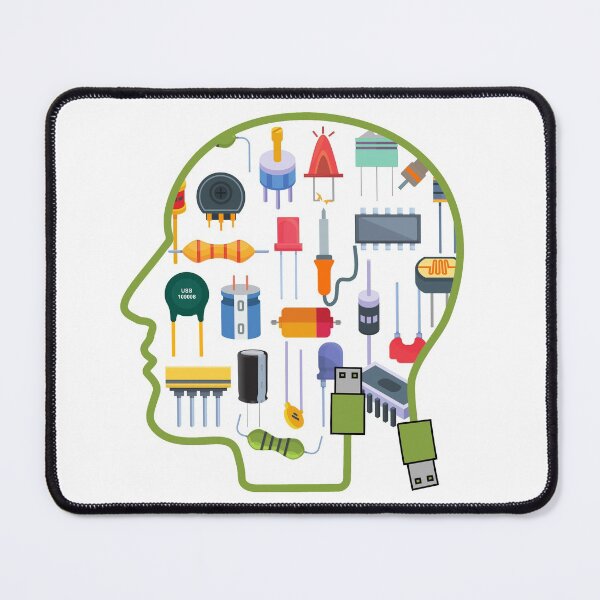 Item preview, Electronic man- Electrical Electronic Components in Human Head designed and sold by EngineersArt.