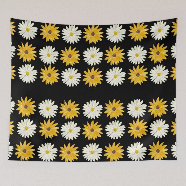 Item preview, White And Yellow Floral Art Floralpatterns designed and sold by thesandrafadzai.