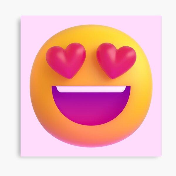 Impressions Sur Toile Sur Le Theme Heart Emoji Redbubble