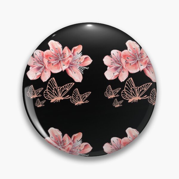 Item preview, Butterfly Peach Floral Art Floralpatterns designed and sold by thesandrafadzai.