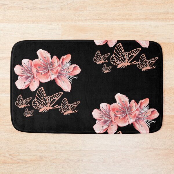 Item preview, Butterfly Peach Floral Art Floralpatterns  designed and sold by thesandrafadzai.