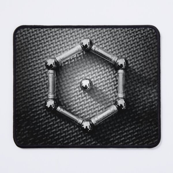 Item preview, Benzene Molecule Metal Chemical Formula Organic Chemistry designed and sold by Boriana Giormova.