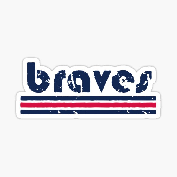 braves sticker // atlanta ga // red blue navy // atl // water resistant  laptop, water bottle, yeti, stanley cup sticker