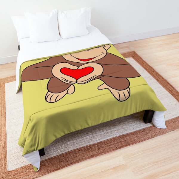 Curious George Is All Heart Comforter