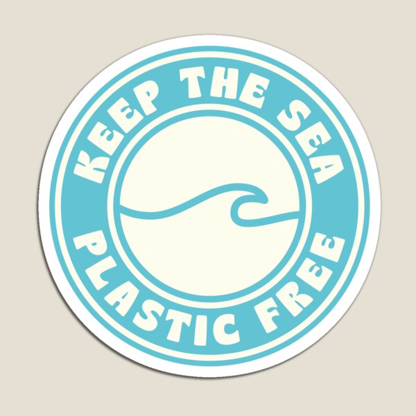Aperçu de l'œuvre GARDEZ LA MER SANS PLASTIQUE créée et vendue par asymmetrickid.