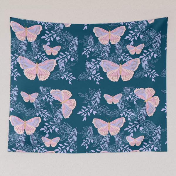 Item preview, Purple Butterfly Floral Art Floralpatterns designed and sold by thesandrafadzai.