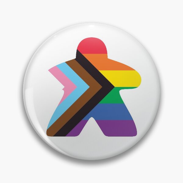 Item preview, Progressive Pride Flag Meeple designed and sold by BeamGeeks.