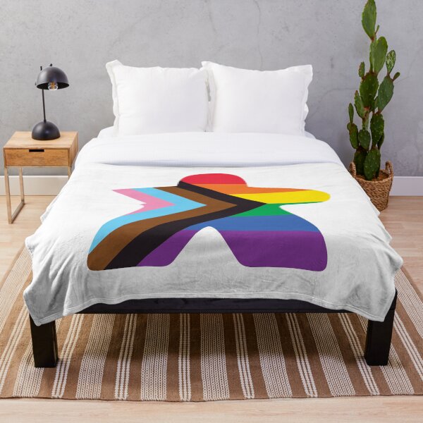 Item preview, Progressive Pride Flag Meeple designed and sold by BeamGeeks.