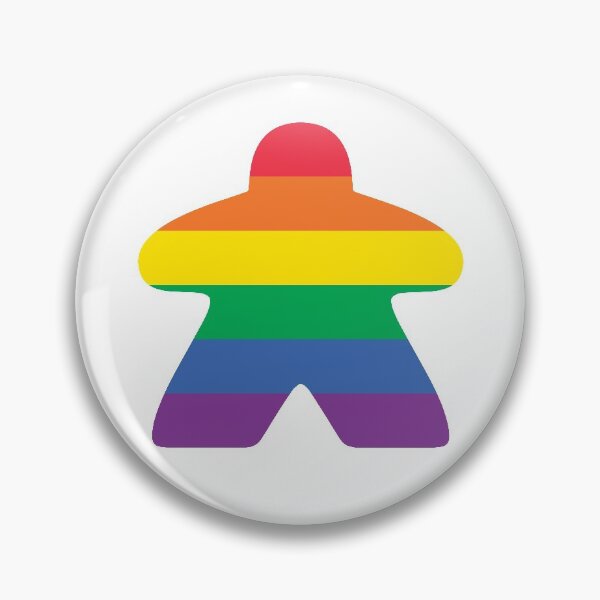 Item preview, Gay Pride Flag Meeple - Rainbow designed and sold by BeamGeeks.