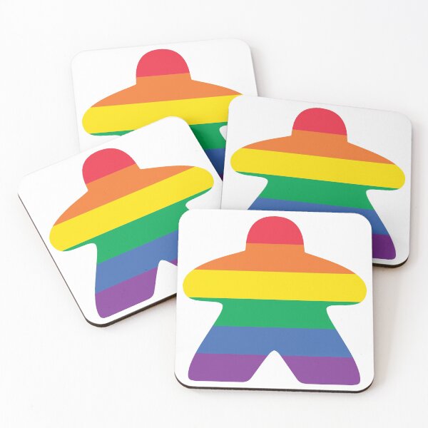 Item preview, Gay Pride Flag Meeple - Rainbow designed and sold by BeamGeeks.