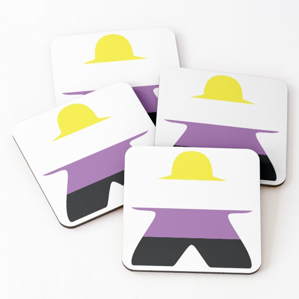 Item preview, Nonbinary Pride Flag Meeple designed and sold by BeamGeeks.