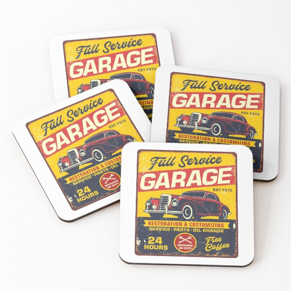 Item preview, Vintage Full Service Garage Sign designed and sold by Vector Scout Lab.