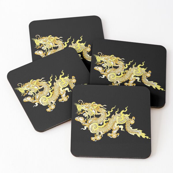 Item preview, Bhutanese Golden Dragon on Black from Old Flag designed and sold by OpenED360.